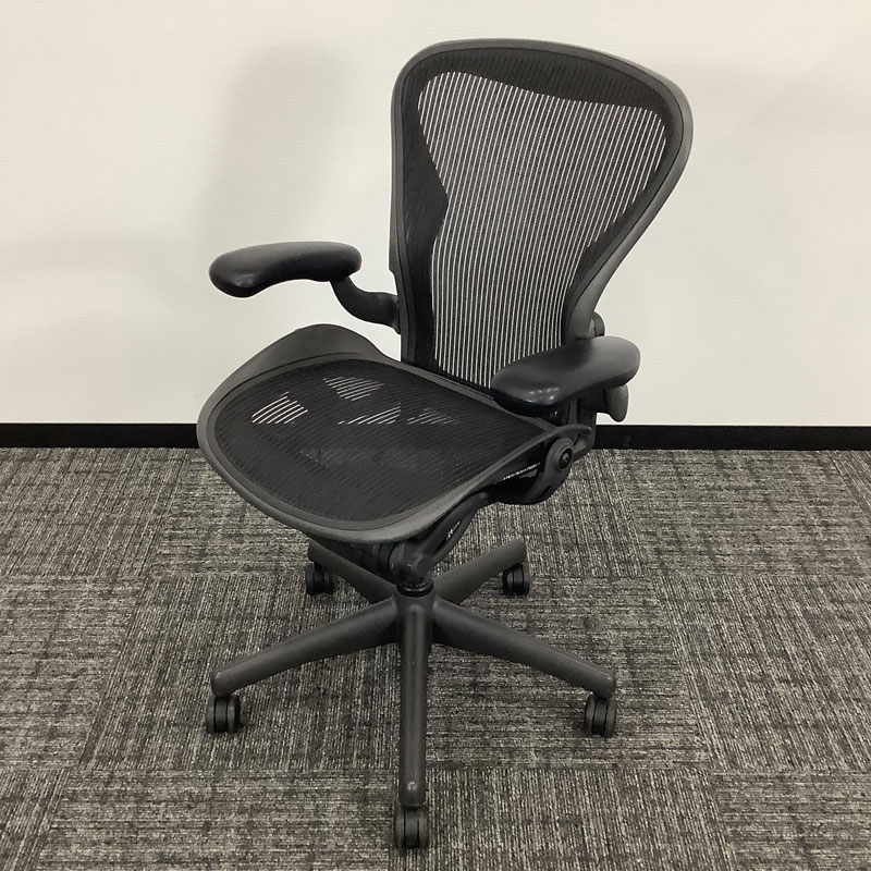 中古 アーロンチェア Bタイプ ランバーサポート無し 固定肘 ハーマン