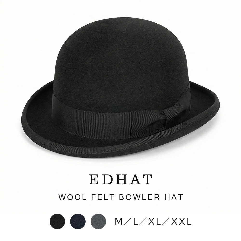 EDHAT(エドハット) ウール フェルト ボーラーハット フェルトハット