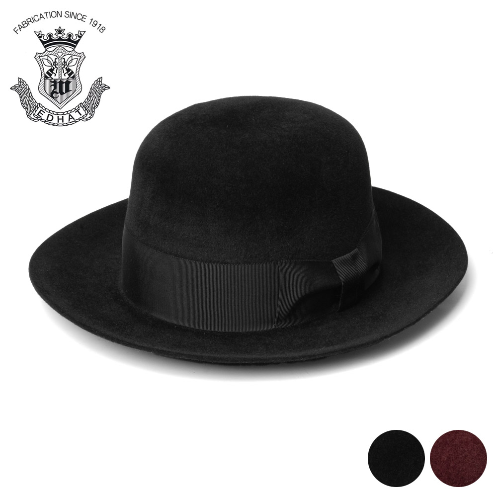 EDHAT エドハット ラビットファー フェルト つば広ハット オープン