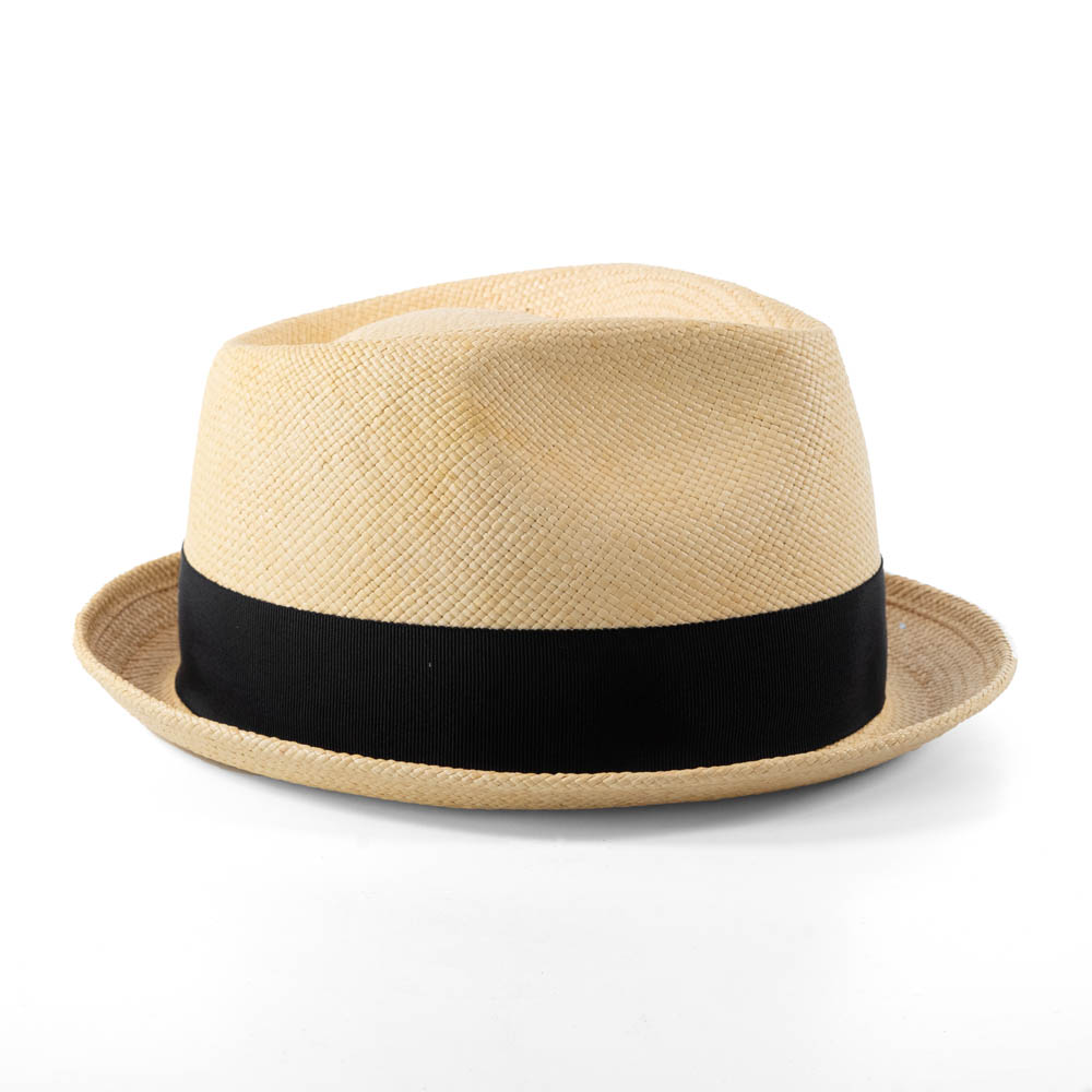 パナマハット ストローハット つば短い ハット 帽子 中折れハット