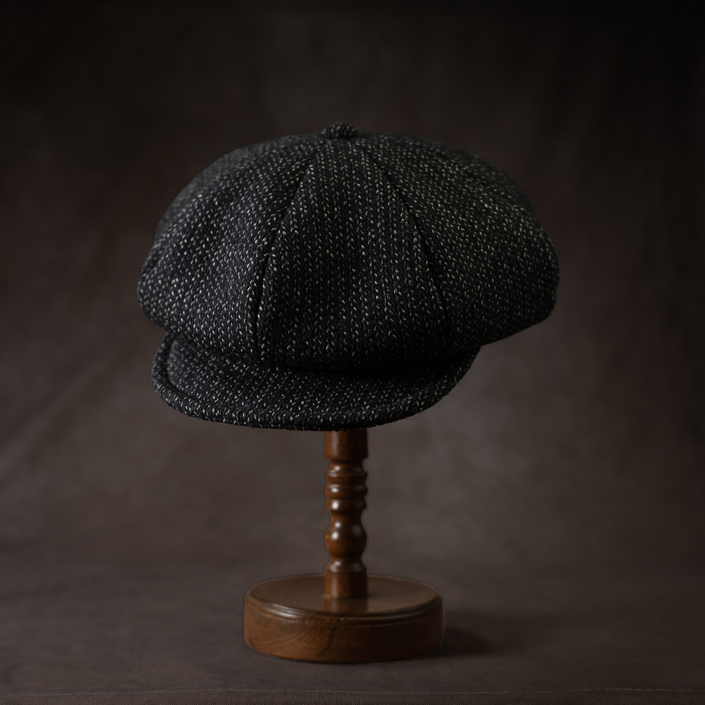 ウールコットン肉厚ビーチクロスキャスケット防寒ヴィンテージ風秋冬