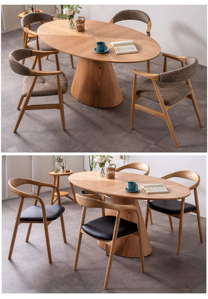 ダイニングテーブル 楕円形 一本脚 単品 4人 オーバル テーブル 165