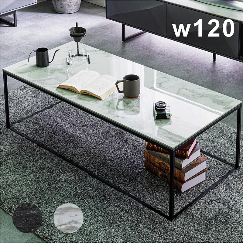 セラミックテーブル センターテーブル ローテーブル 120 おしゃれ 白