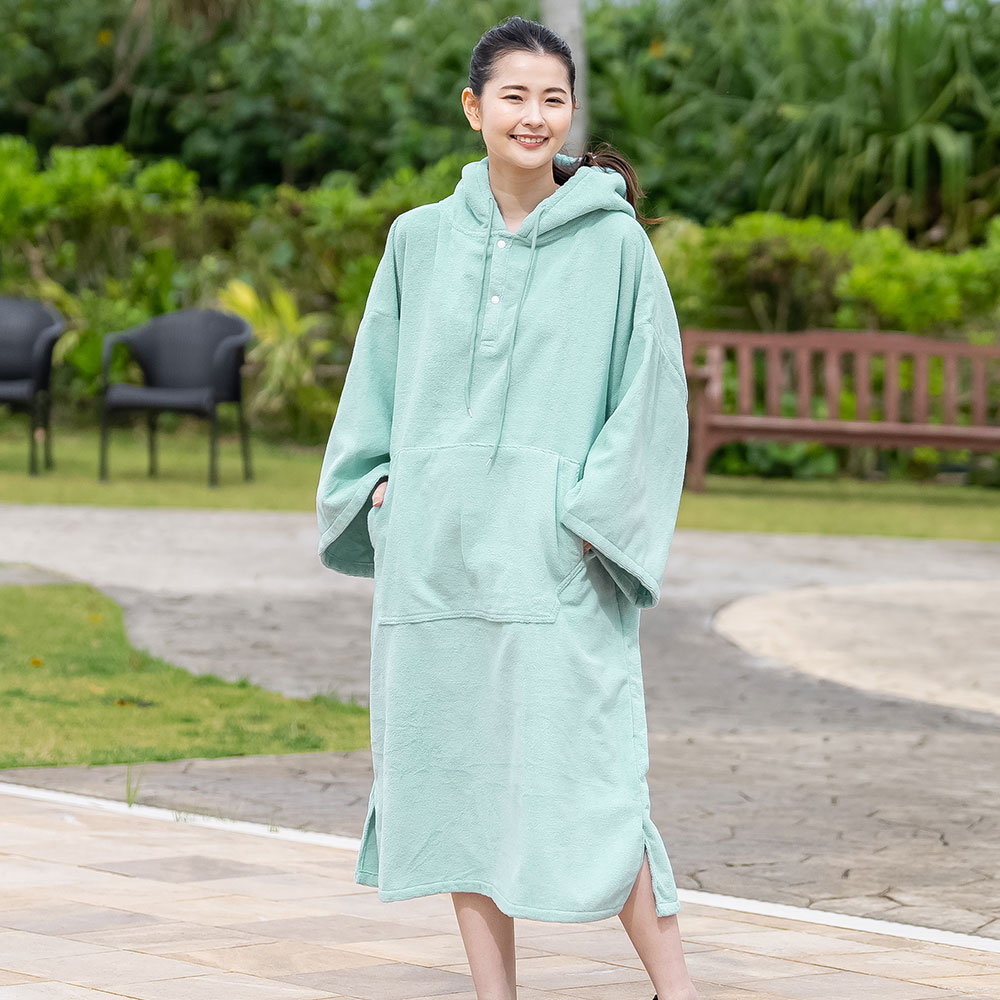 タオルポンチョ お着替えポンチョ サウナポンチョ 吸水 薄手 日焼け