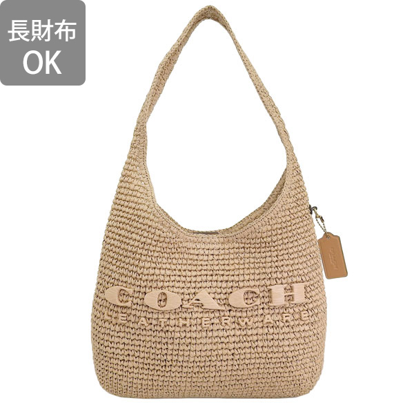 COACH（コーチ） バッグ レディース トートバッグ ベージュ ストロー