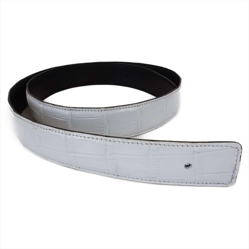 ベルト クロコダイル マット ホワイト Hバックル コンスタンス対応