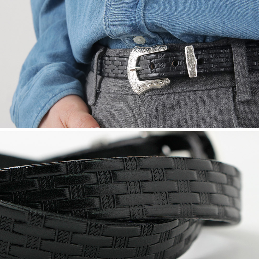 TORY LEATHER（トリーレザー） 3/4インチ ウエスタンベルト バスケット