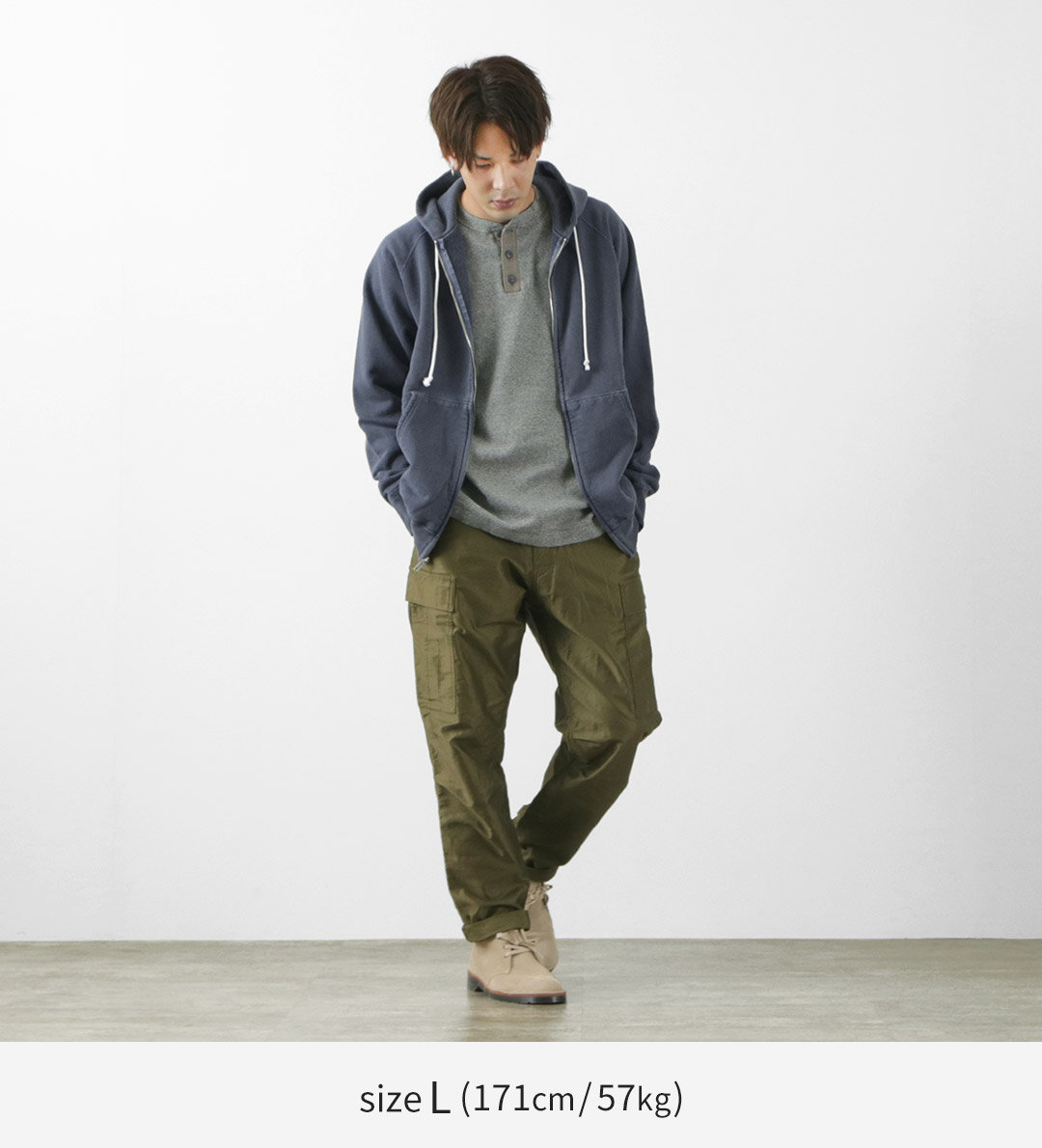 GOOD ON（グッドオン） ラグラン ジップ フード スウェット / アウター