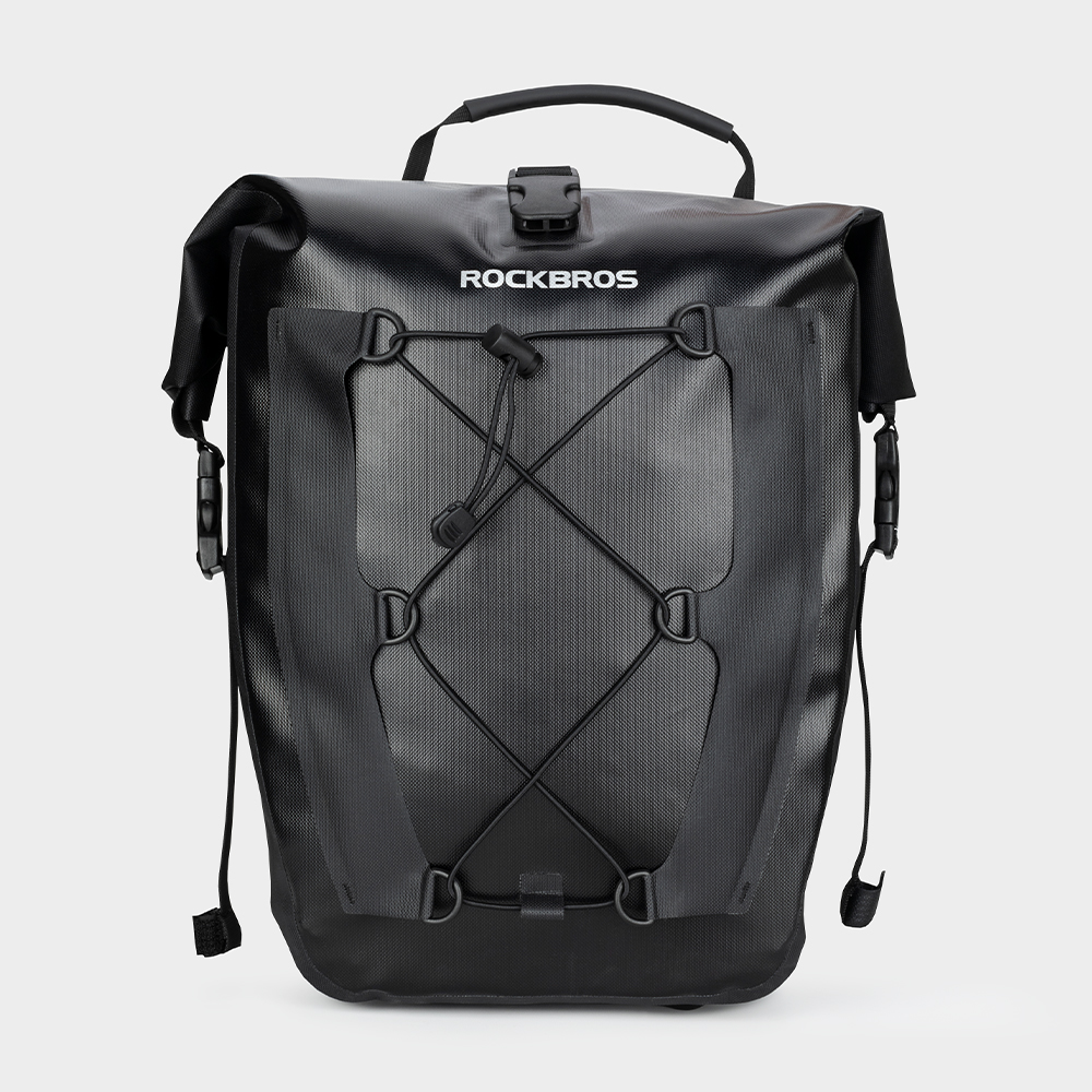 ROCKBROS パニアバッグ 自転車 サイド リア キャリア 防水 大容量 27L