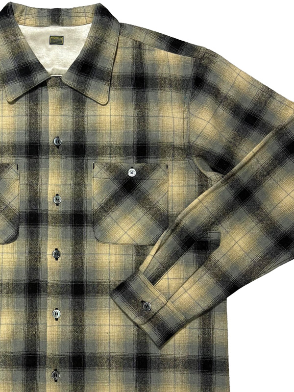 TENDERLOIN（テンダーロイン） オンブレ チェック シャツ ウール OMBRE