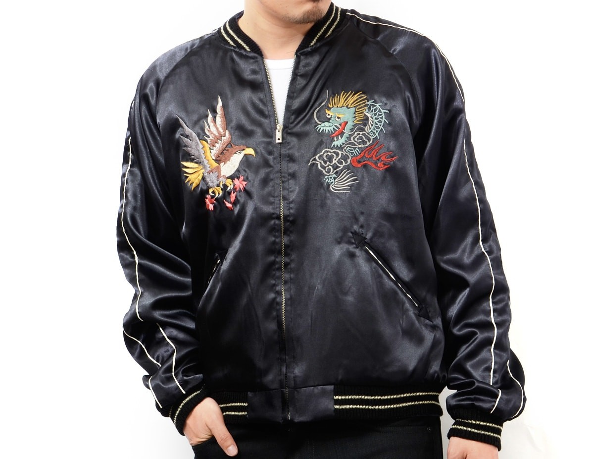 テーラー東洋 和柄 スカジャン 鷹 龍 WILD CHILD スカル メンズ