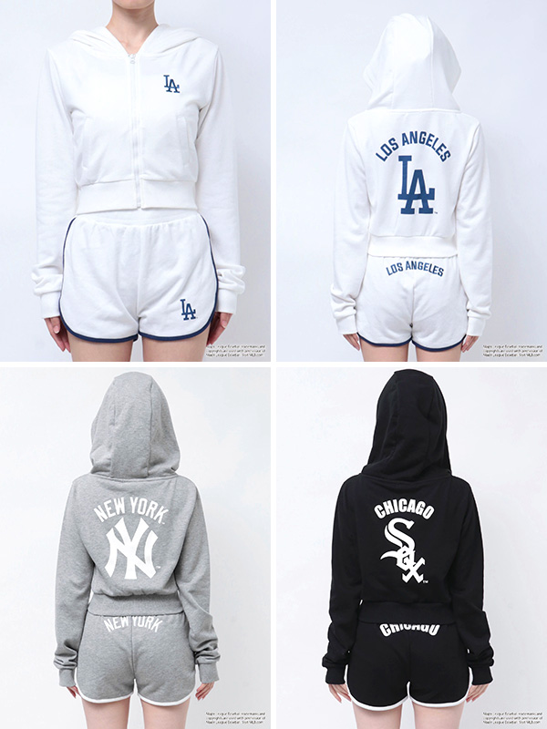 GYDA（ジェイダ） MLB バックロゴ スウェット パーカー パンツ LA NY