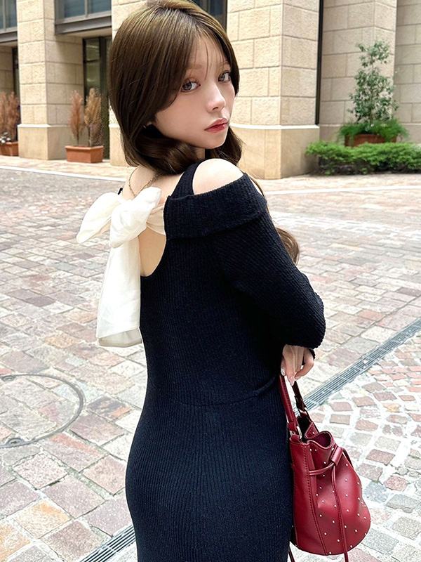 RESEXXY（リゼクシー） ワンピース 秋 冬 シンプル バック リボン