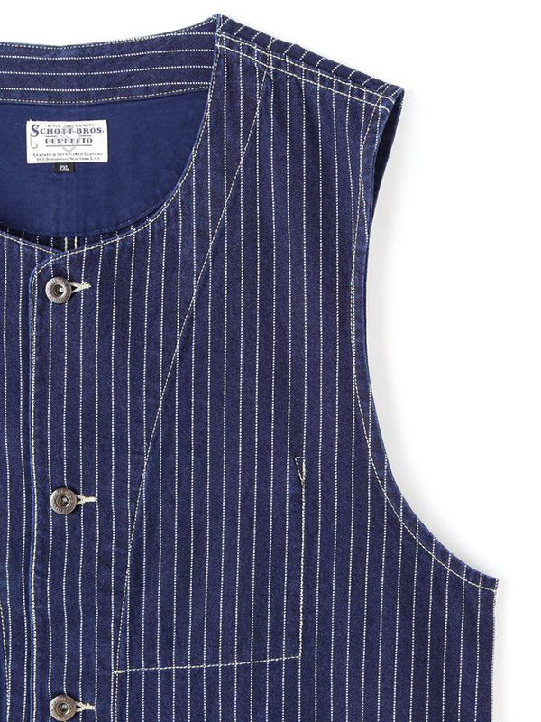 SCHOTT（ショット） ヒッコリー ストライプ ベスト メンズ OLD HICKORY