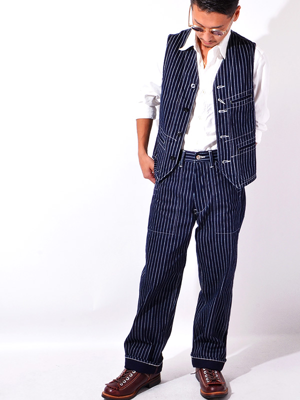 SUGAR CANE シュガーケーン ウォバッシュ ストライプ パンツ メンズ