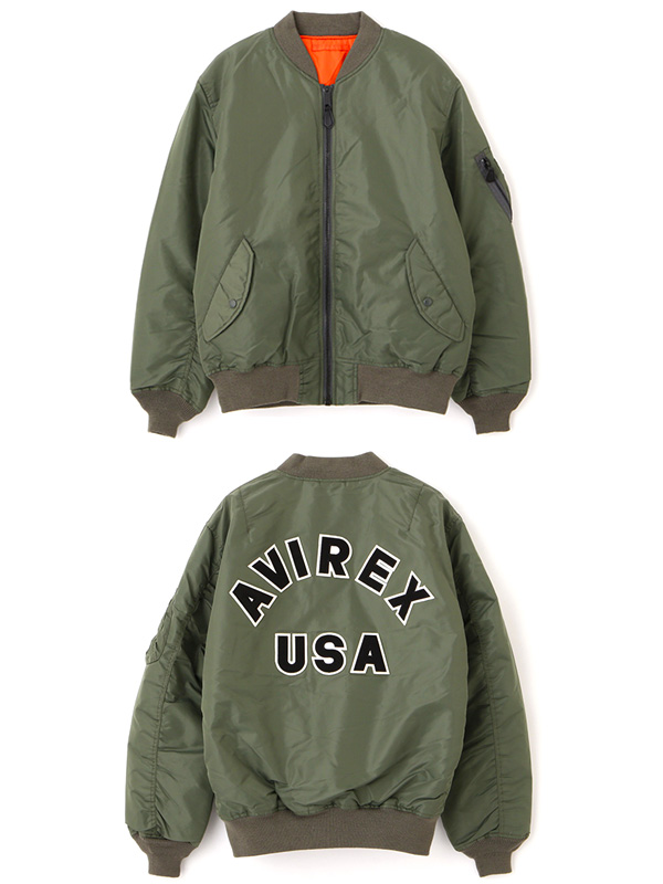 AVIREX（アヴィレックス） アビレックス MA-1 メンズ マーシャル ロゴ