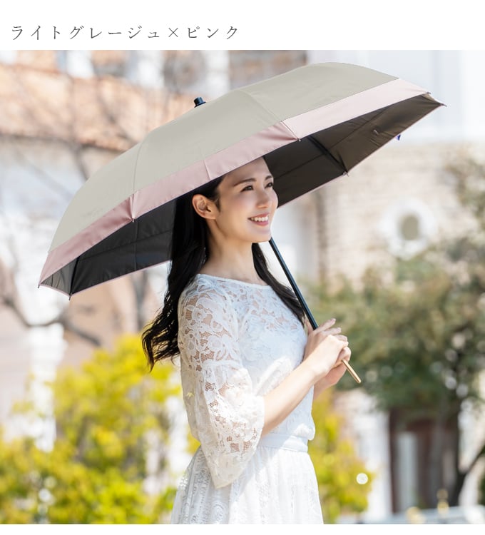 ロサブラン 日傘 折りたたみ 完全遮光 uv 晴雨兼用 軽量 2段