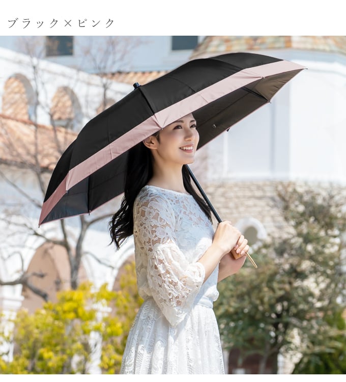 ロサブラン 日傘 折りたたみ 完全遮光 uv 晴雨兼用 軽量 2段