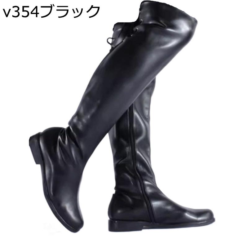 ロングブーツ 膝上 厚底 ニーハイブーツ パンク 袴ブーツ メンズ