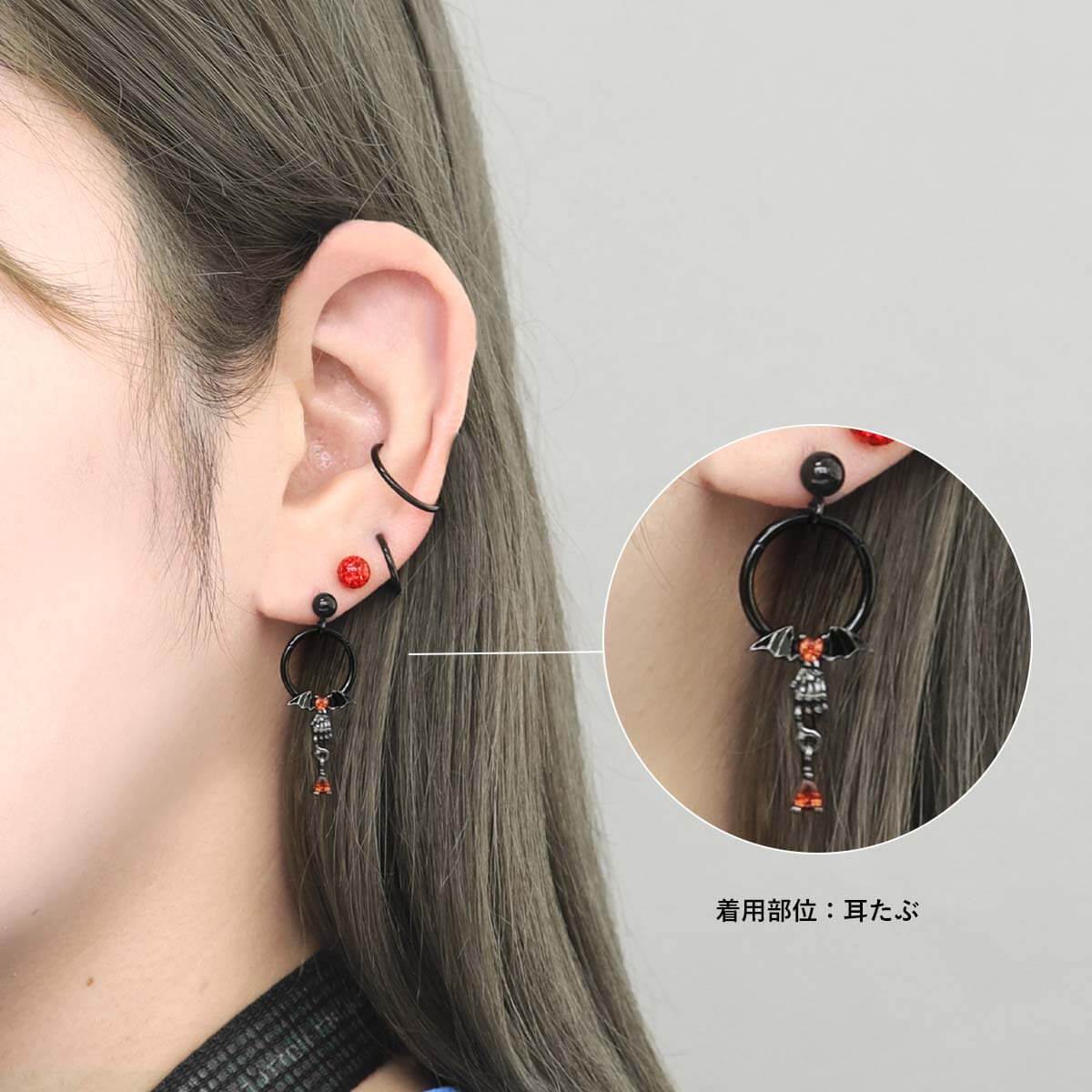 ROQUE（ロキ） ボディピアス 16G 14G 選べる形状 スカルハンドハート