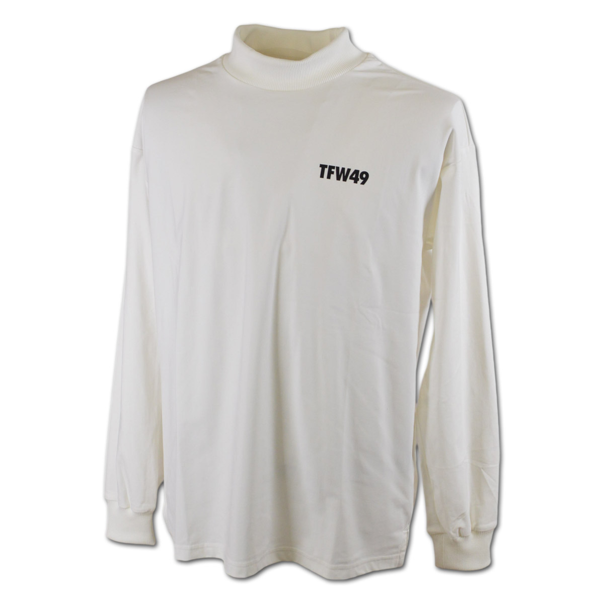 TFW49 長袖ハイネックシャツ ゴルフウェア メンズ 秋冬用 白 グリーン