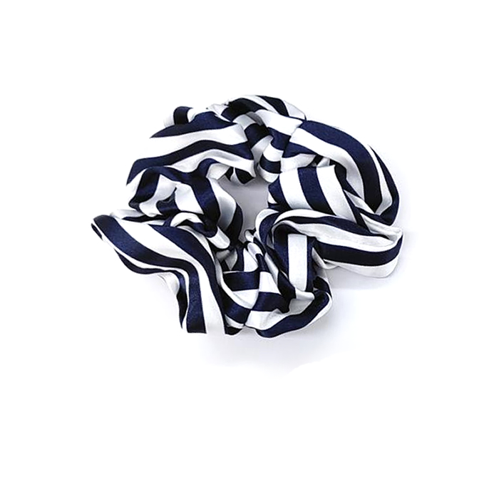 ストライプ シュシュ ボーダー 夏 マリン ポニーテール 爽やか