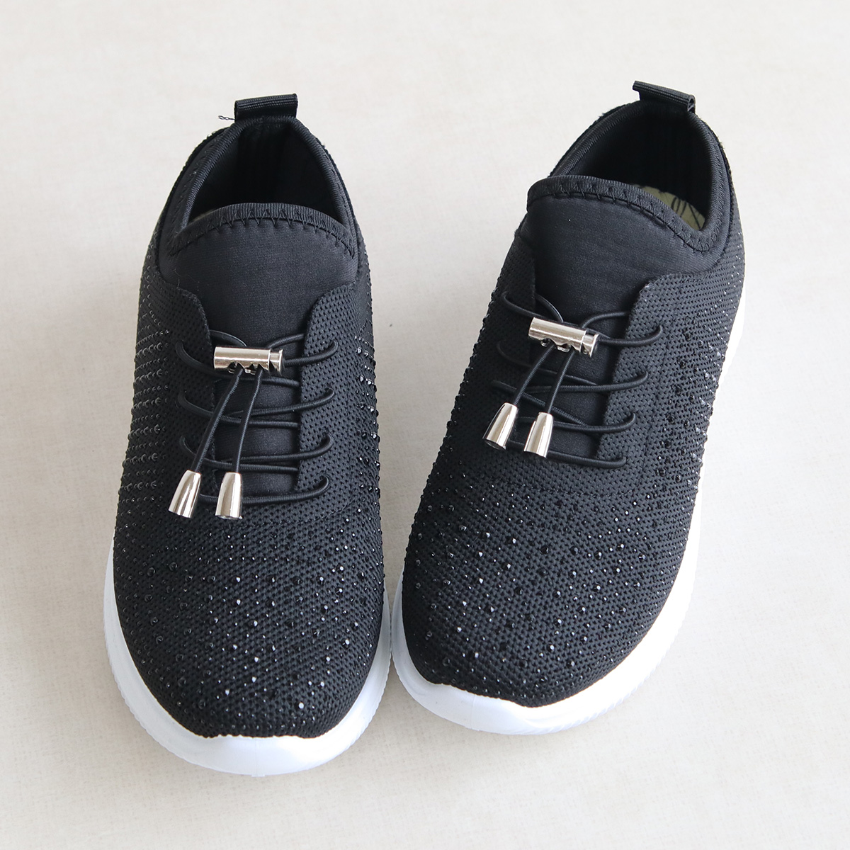 ニットスニーカー レディース ローカット 軽い ジュニア アッパー