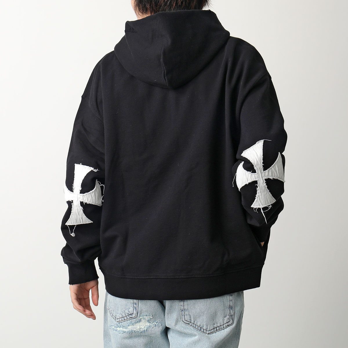 ASKYURSELF アスクユアセルフ パーカー CROSS PATCH ZIP HOODIE メンズ