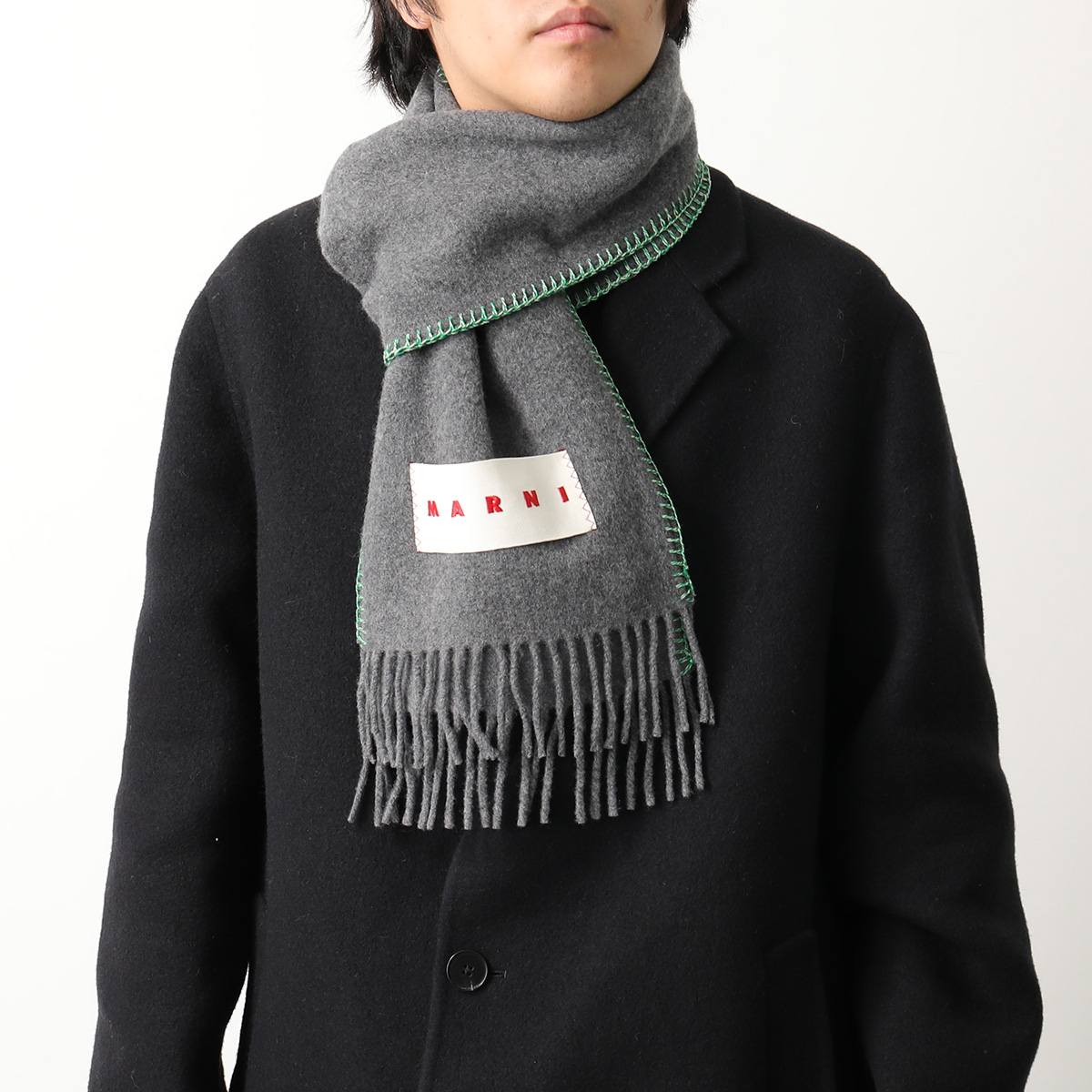 MARNI（マルニ） マフラー SCZC0068Y0 UAW031 メンズ ロゴ フリンジ