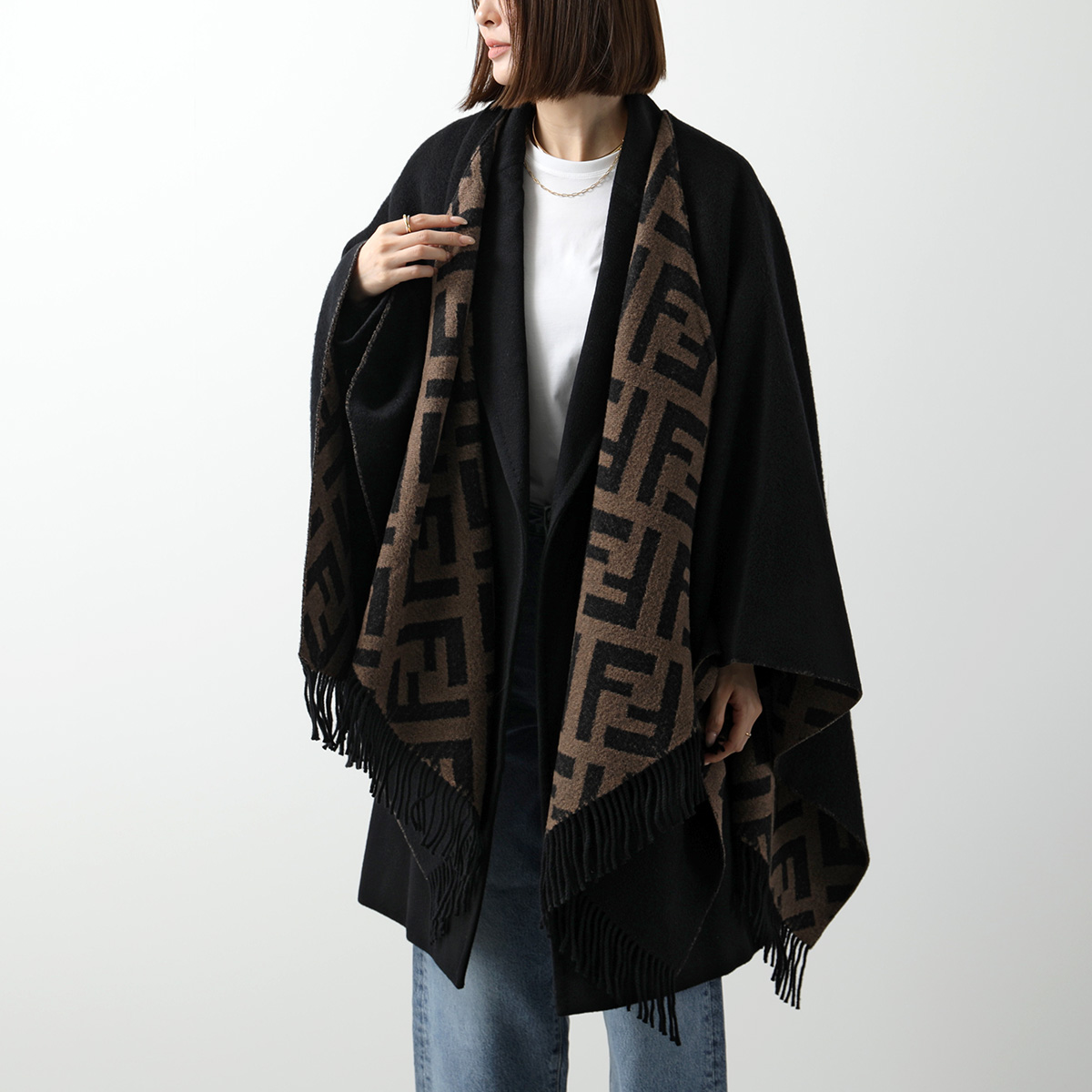 FENDI（フェンディ） ポンチョ FXX715 AEOW レディース フリンジ