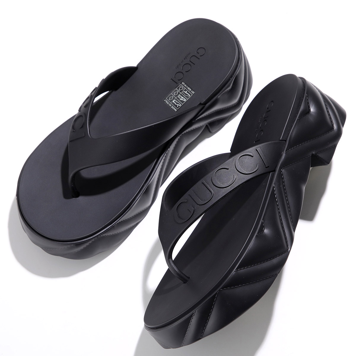 GUCCI（グッチ） トングサンダル 746334 JFM00 レディース ラバー ロゴ