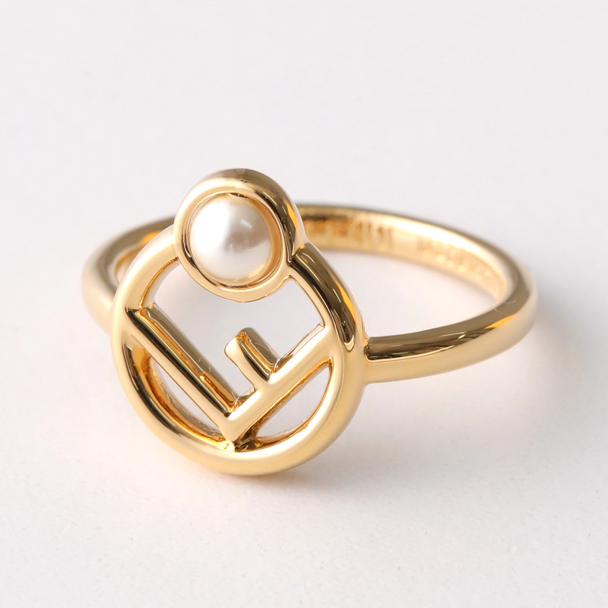 FENDI（フェンディ） リング 8AK182 A5TO レディース ロゴ パール装飾