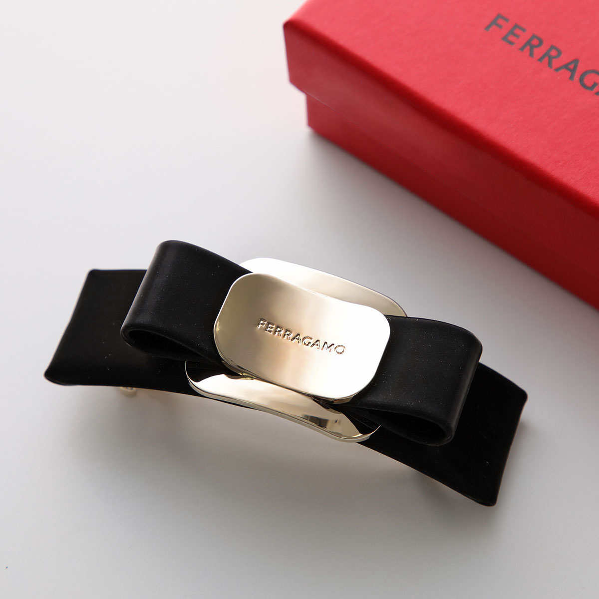 FERRAGAMO（フェラガモ） バレッタ 34 0453 786465 レディース リボン