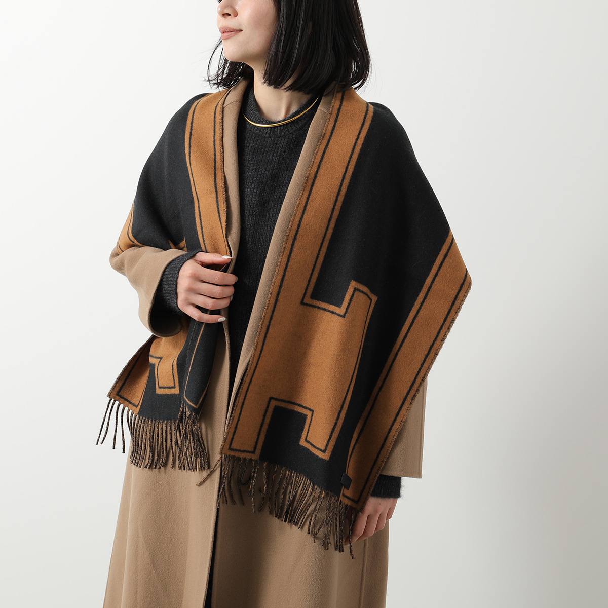 HERMES（エルメス） マフラー 160×30 クレ・ドゥ・H Clou de H