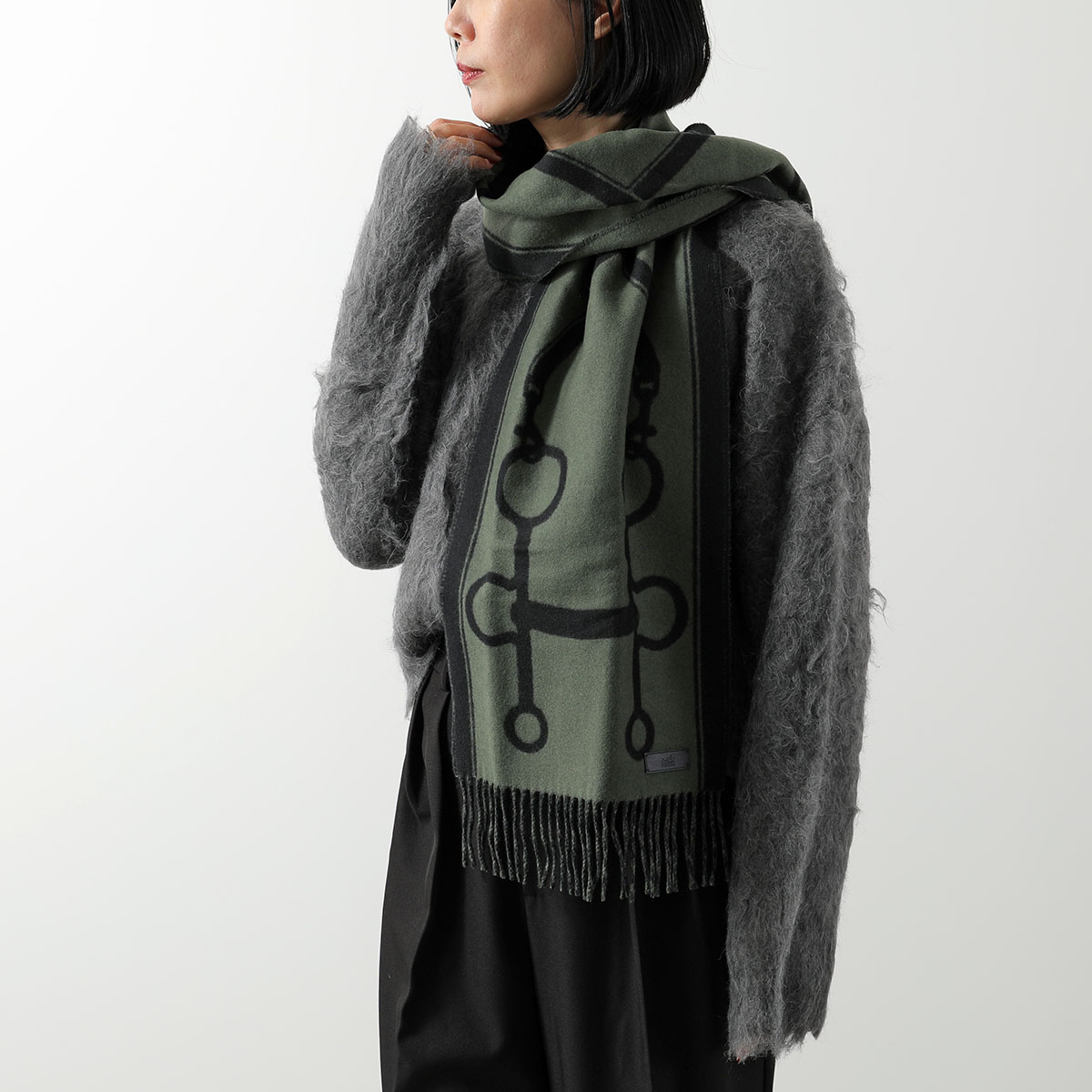 HERMES（エルメス） マフラー 160×30 モール H259157S レディース