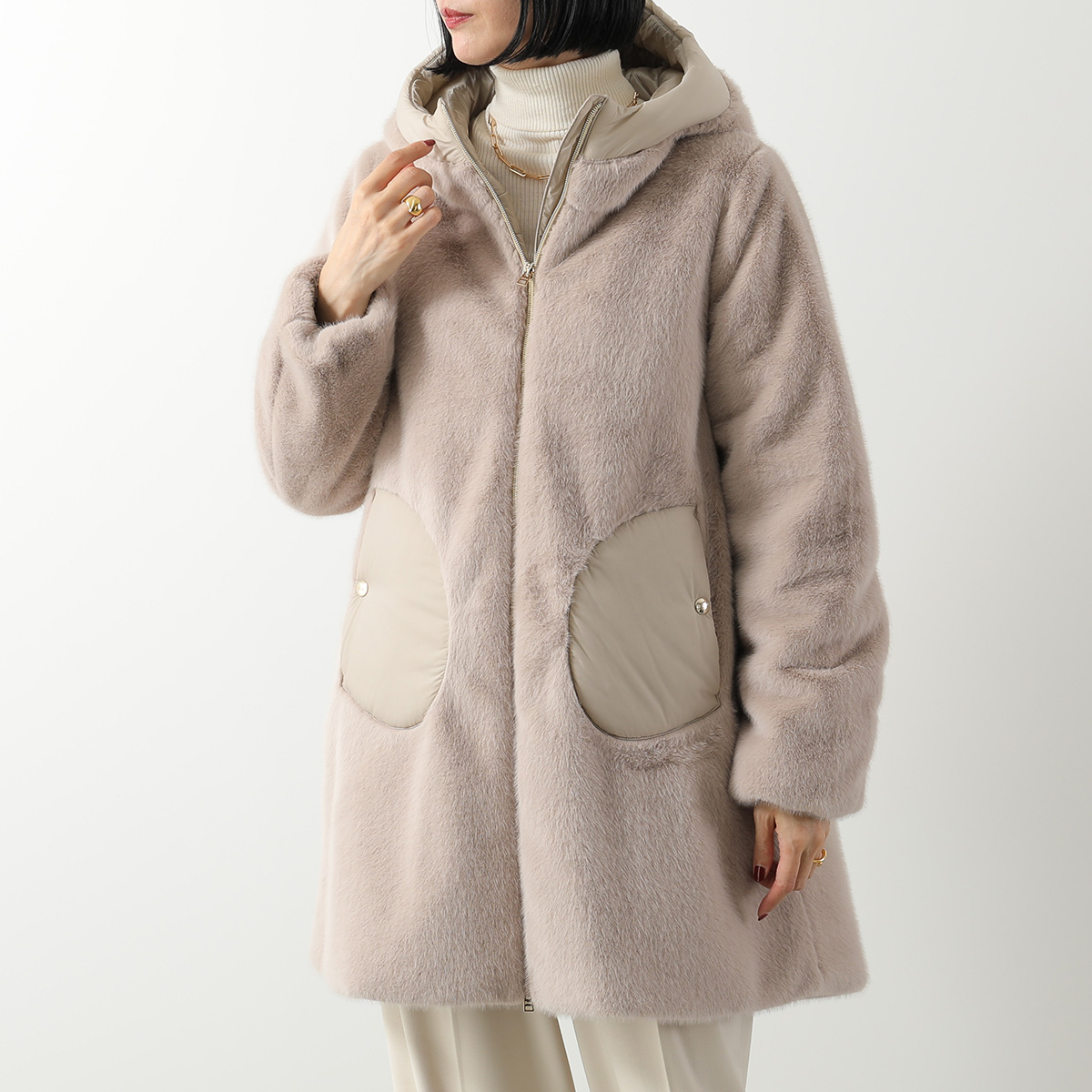 Herno ヘルノ デタッチャブル ファー カラー カーコート【スピード発送