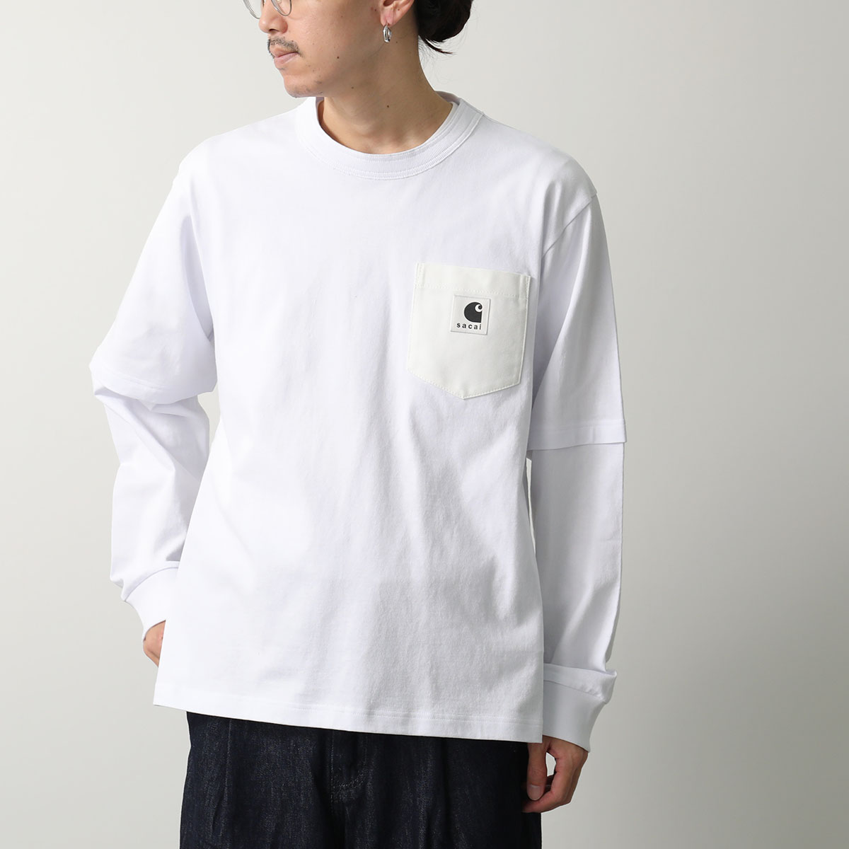 sacai（サカイ） × Carhartt WIP カーハート コラボ 長袖 Tシャツ