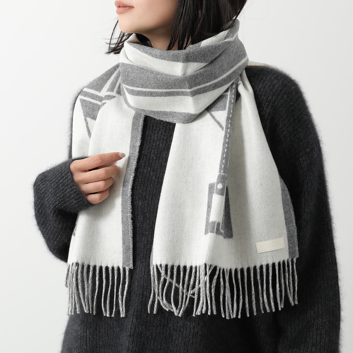 HERMES（エルメス） マフラー 160×30 サングル Casaque Les Sangles