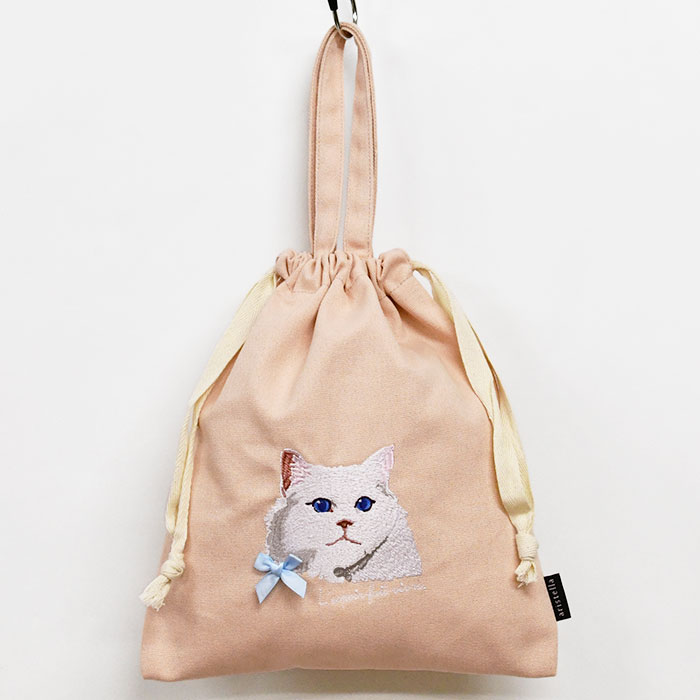 猫 ねこ 犬 いぬ ラグドール 黒猫 シュナウザー トイプードル 巾着