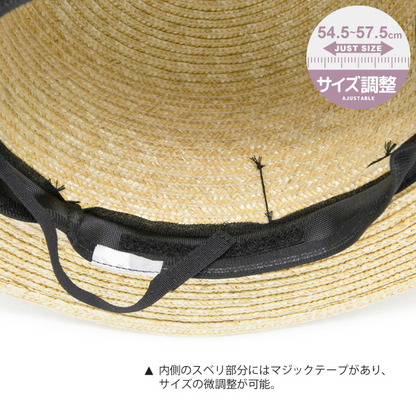 カンカン帽 レディース 麦わら帽子 ハット 春夏 ストローハット : 帽子