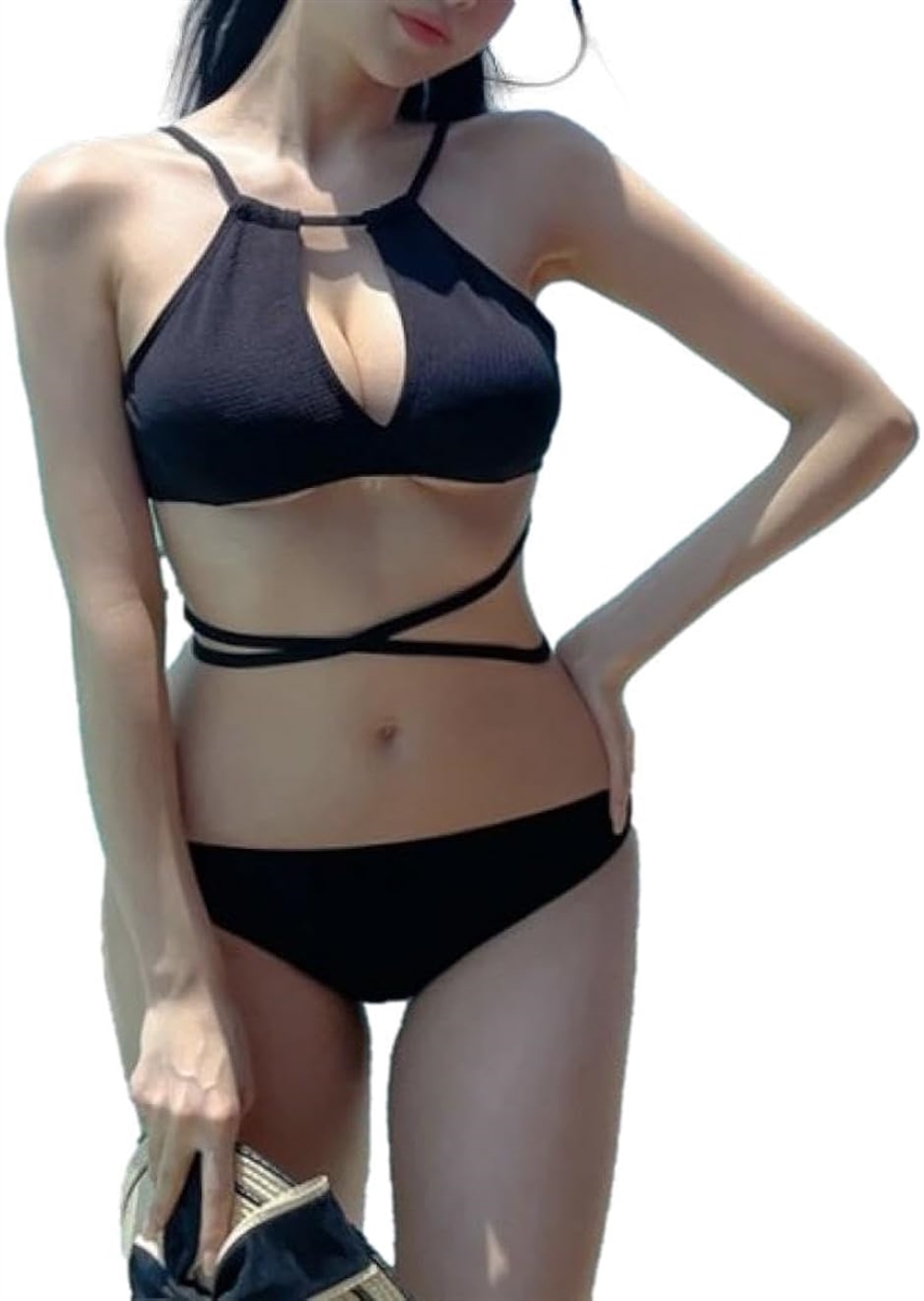 ビキニ セット 水着 ストラップ スイムドレス ホルターネック