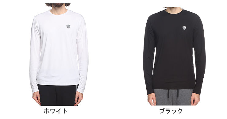 EMPORIO ARMANI エンポリオアルマーニ 胸ラバーロゴ クルーネック 長袖