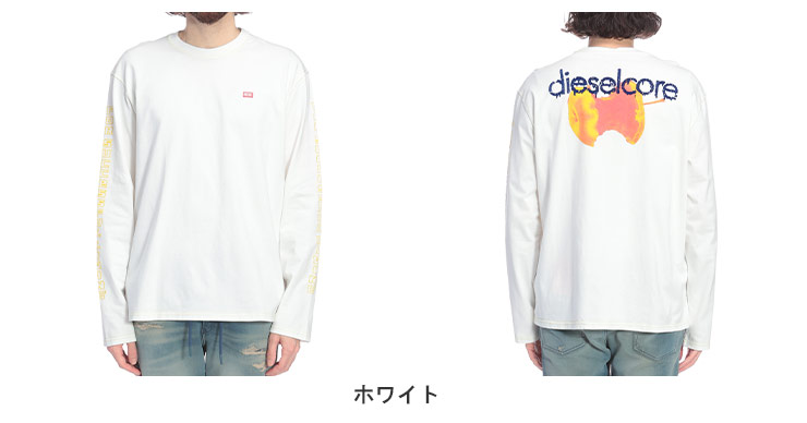 DIESEL（ディーゼル） サイドロゴ バックアップルプリント クルー