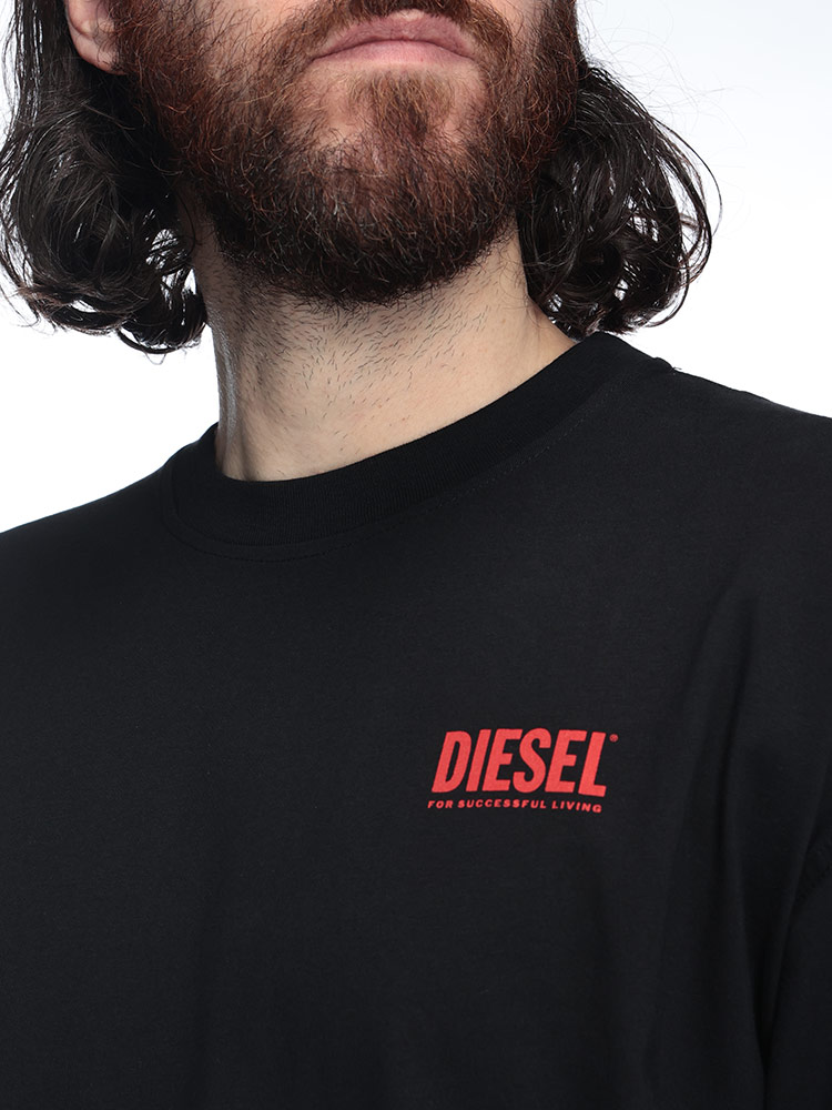 DIESEL（ディーゼル） ロンT メンズ ロゴ バックBOXロゴ プリント