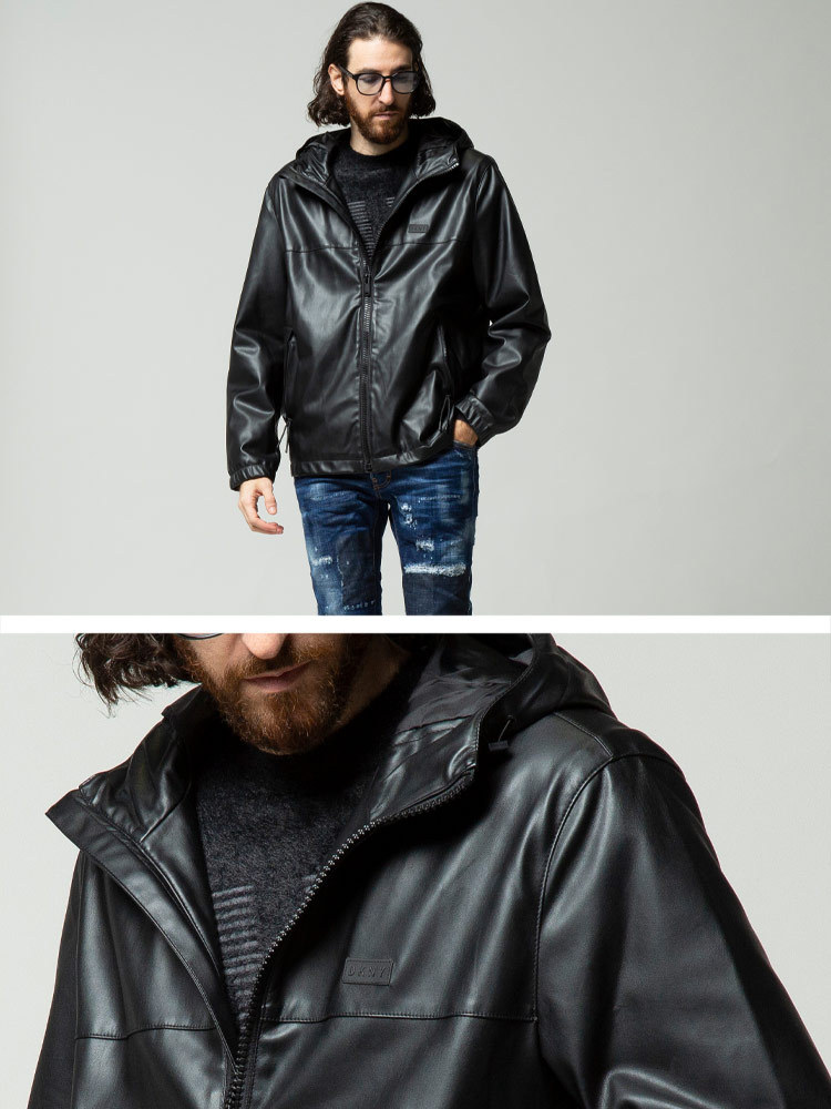 DKNY（ダナ・キャラン・ニューヨーク） ライダース パーカー フェイク