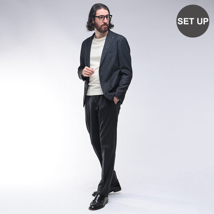 TAGLIATORE（タリアトーレ） ストレッチウール シングル ウエスト