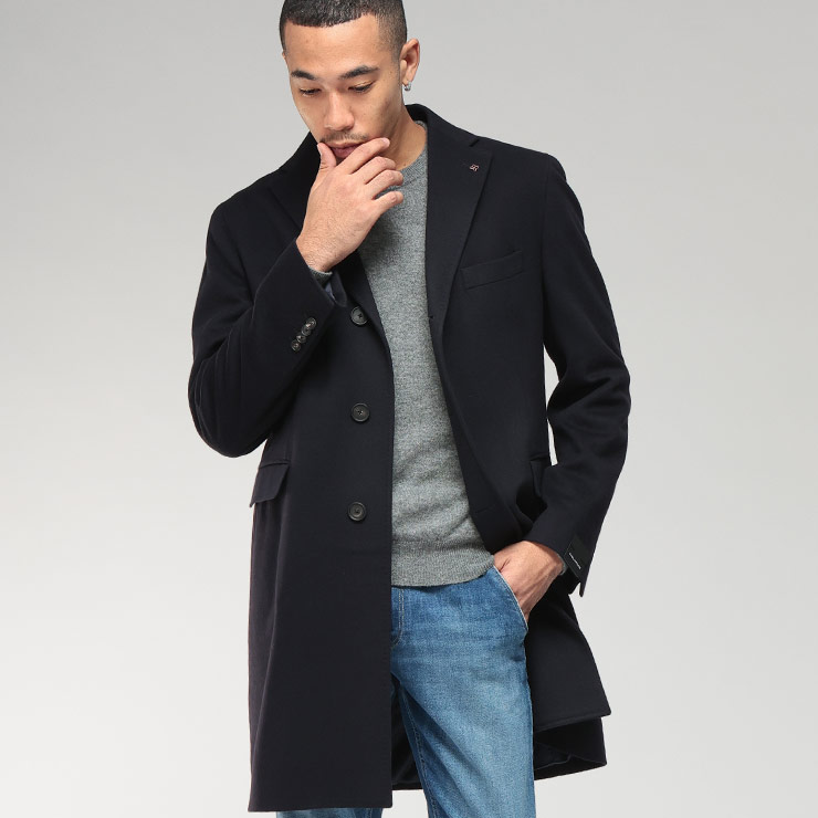 TAGLIATORE（タリアトーレ） コート メンズ カシミヤ混 シングル 3つ