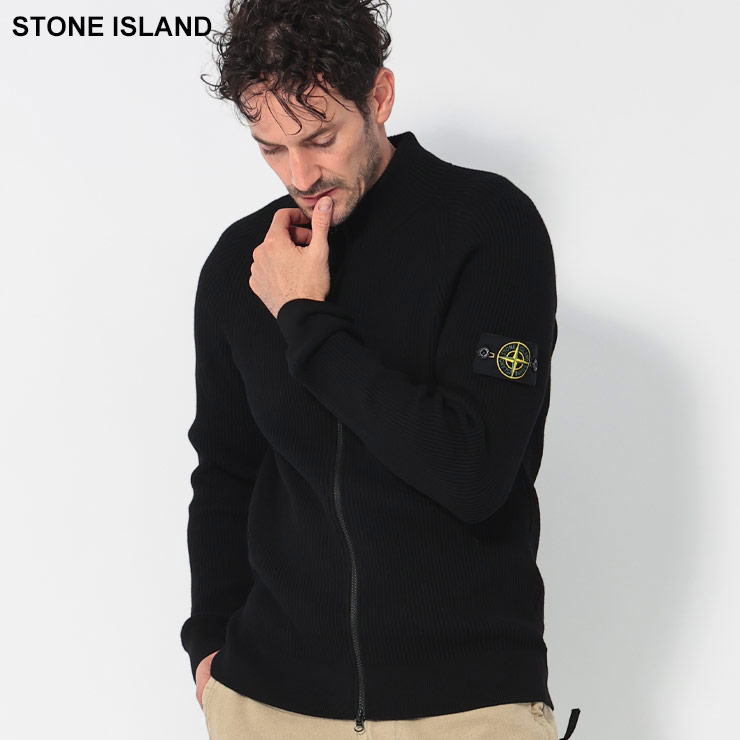 STONE ISLAND（ストーン アイランド） ウール リブ編み フルジップ