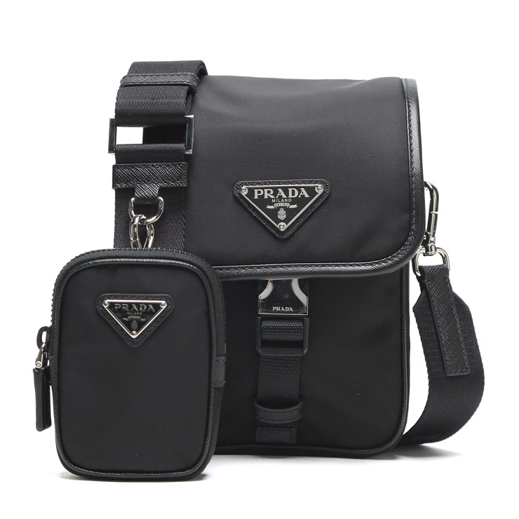 PRADA（プラダ） PRADA Re-Nylon ミニポーチ付き ショルダーバッグ