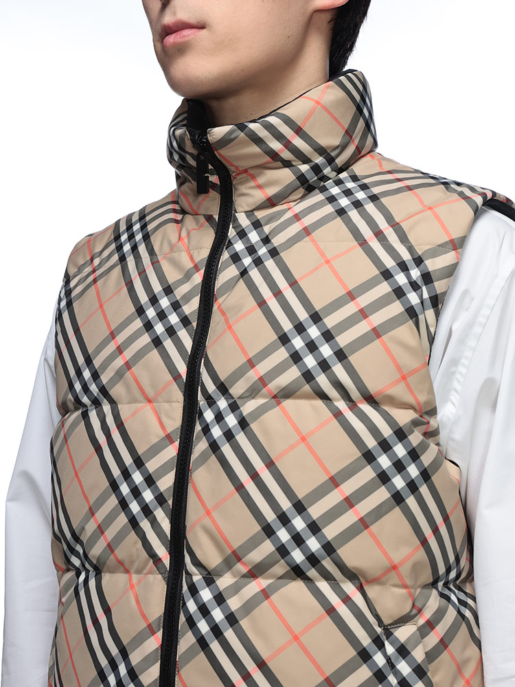 BURBERRY（バーバリー） ダウン ベスト メンズ ロゴ リバーシブル